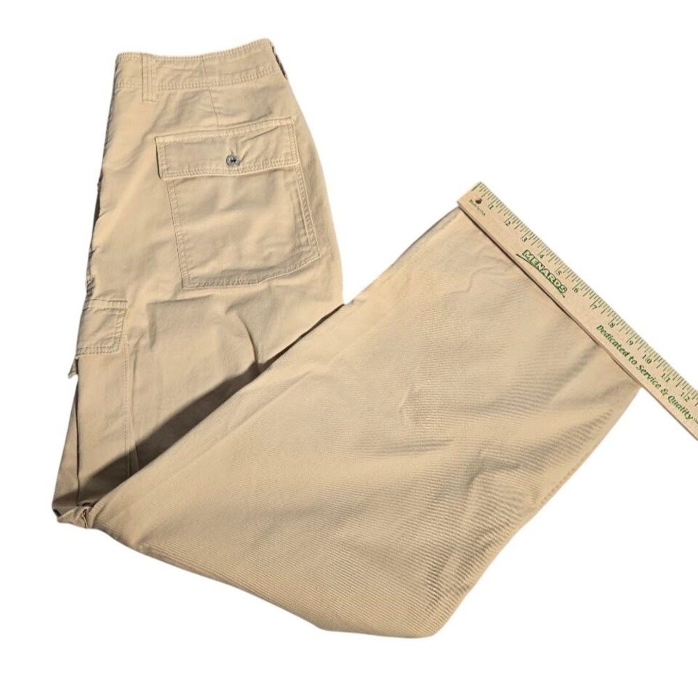 Bershka‎ Womens Tan Khaki Tactical Cargo Straight Leg Pants S 10 Utility. 684